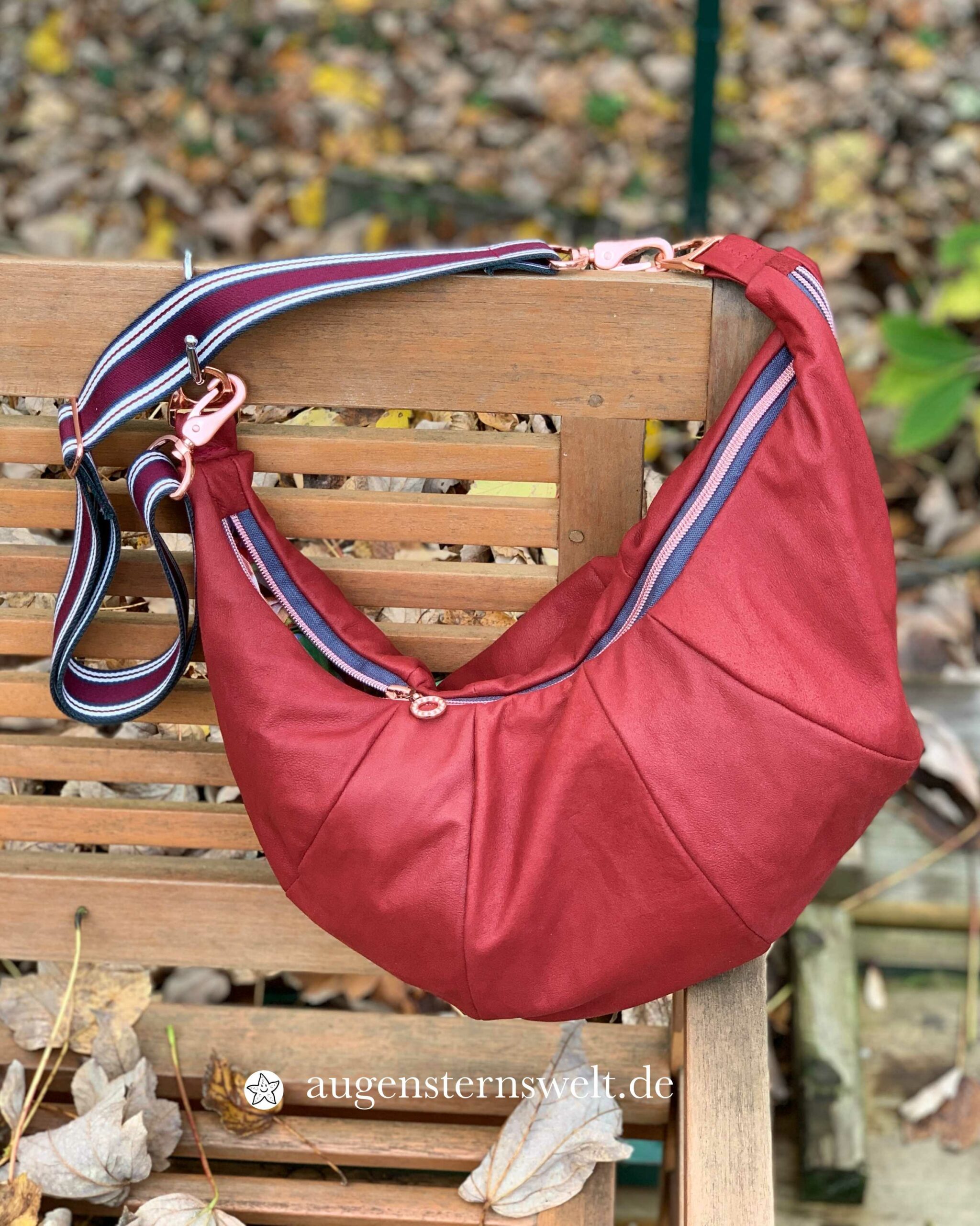 Featured Post Image - Machwerk LeCroissant Tasche aus einer Lederjacke genäht