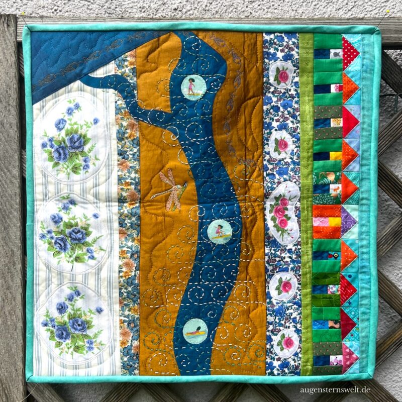 Featured Post Image - Mein „Rhein“ Fluss Quilt für die Landesgartenschau Neuss
